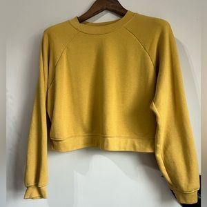 Bella + Canvas super-soft cropped sweatshirt mustard gold yellow Medium 7505bc